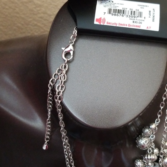 NWT Metal and Stones Double Strands Necklace - Picture 3 of 5